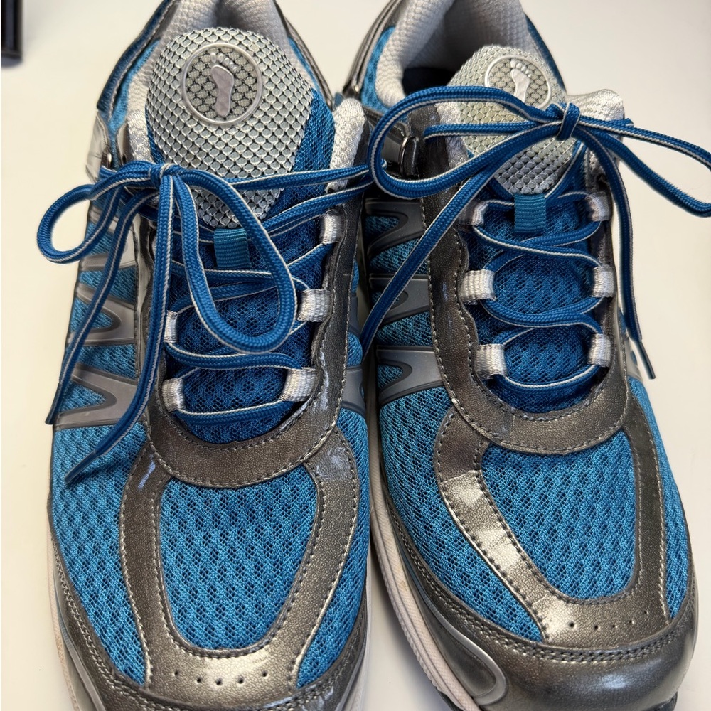 Men’s Bio Fit Blue and Silver Athletic Sneakers